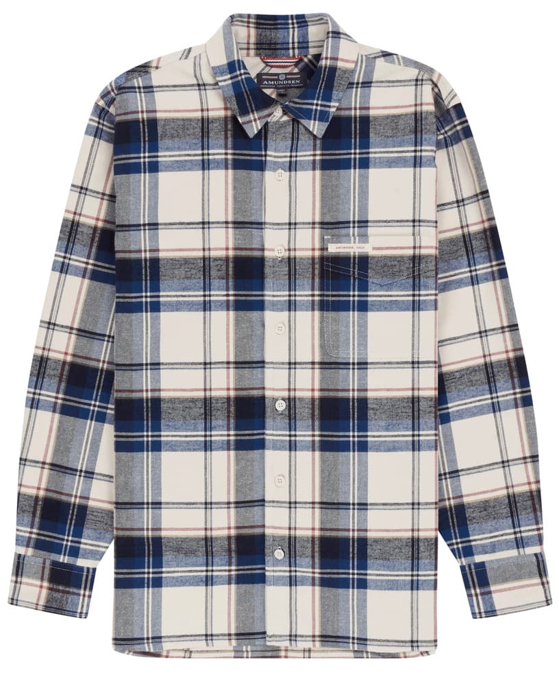 Framheim Flannel Shirt Pattern Mens Faded Navy, view: 0