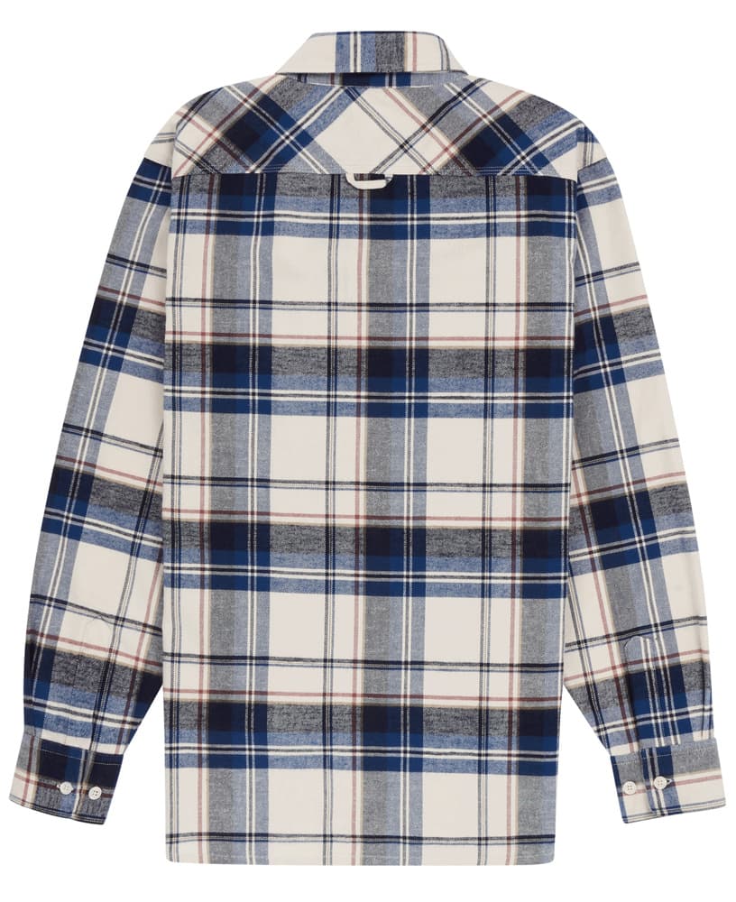 Framheim Flannel Shirt Pattern Mens Faded Navy, view: 2