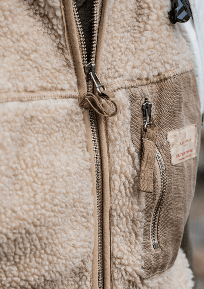 Heroes Wool Fleece Vest Mens Natural, view: 3