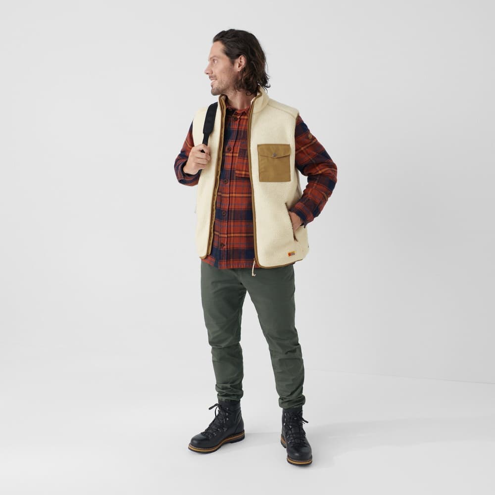 Vardag Pile Fleece Vest M Chalk White-Buckwheat Brown, view: 1