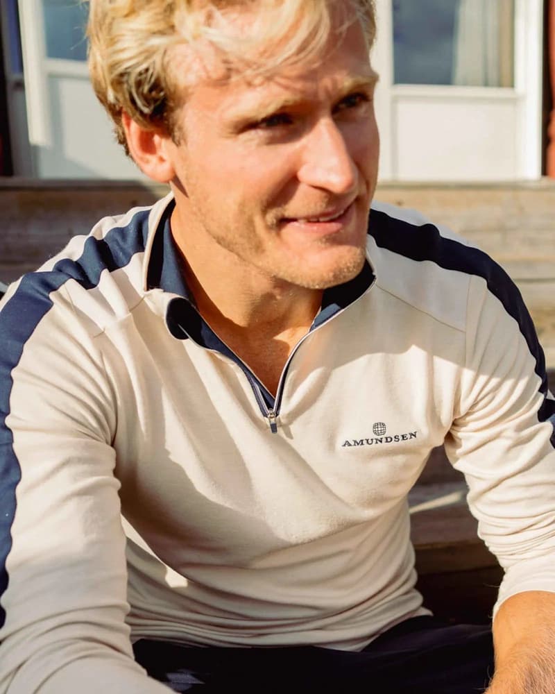 5Mila Half Zip Mens White/Stripe, view: 1