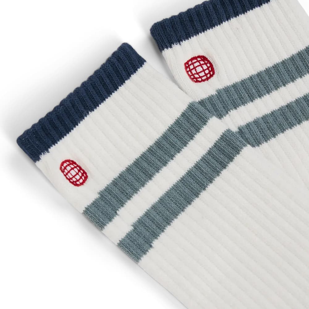 Oslo Crew Socks White/Stormy Blue, view: 1