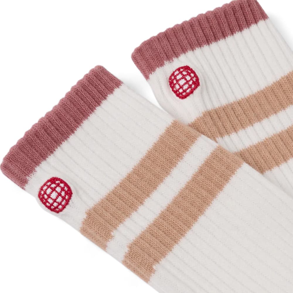 Oslo Crew Socks White/Apricot, view: 1