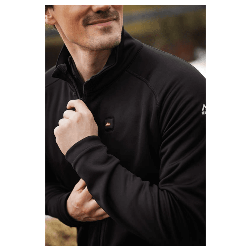 Heatx Heated Fleece Sweater Mens Black, view: 8