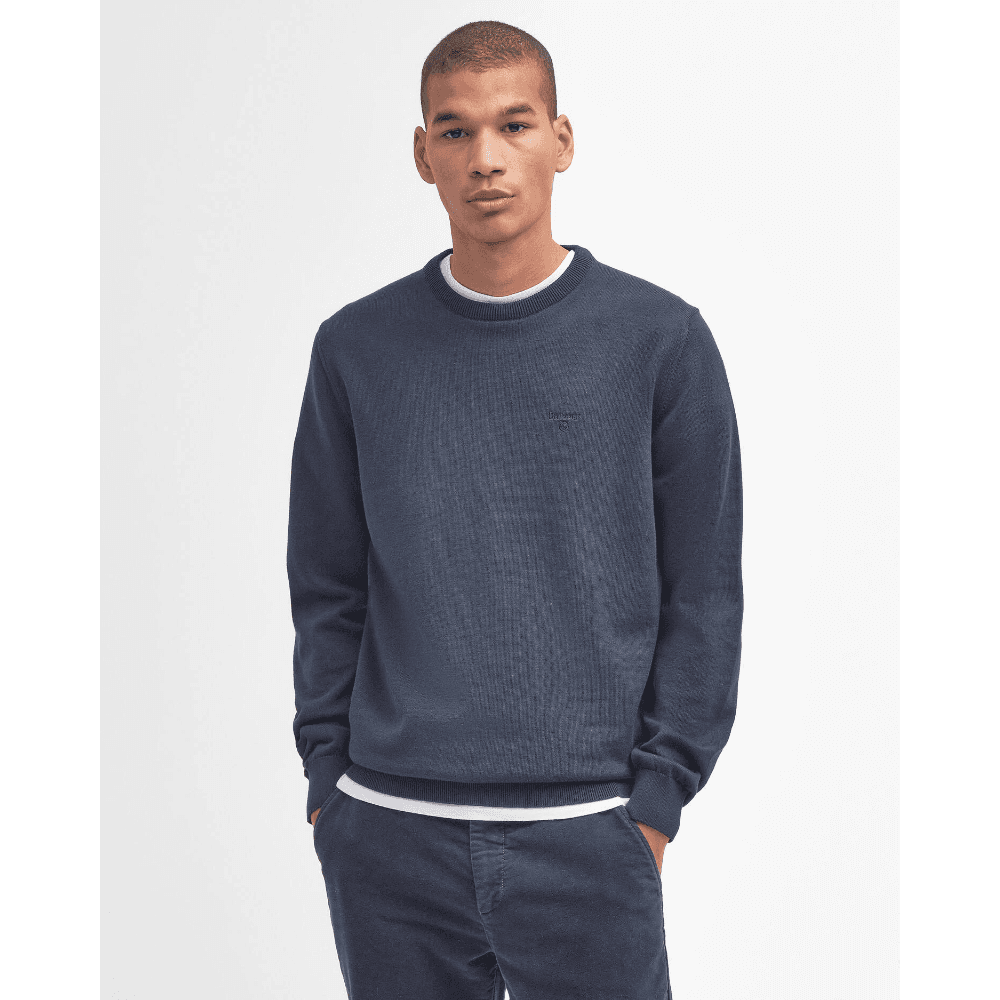 Pima Cotton Crew Navy, view: 1