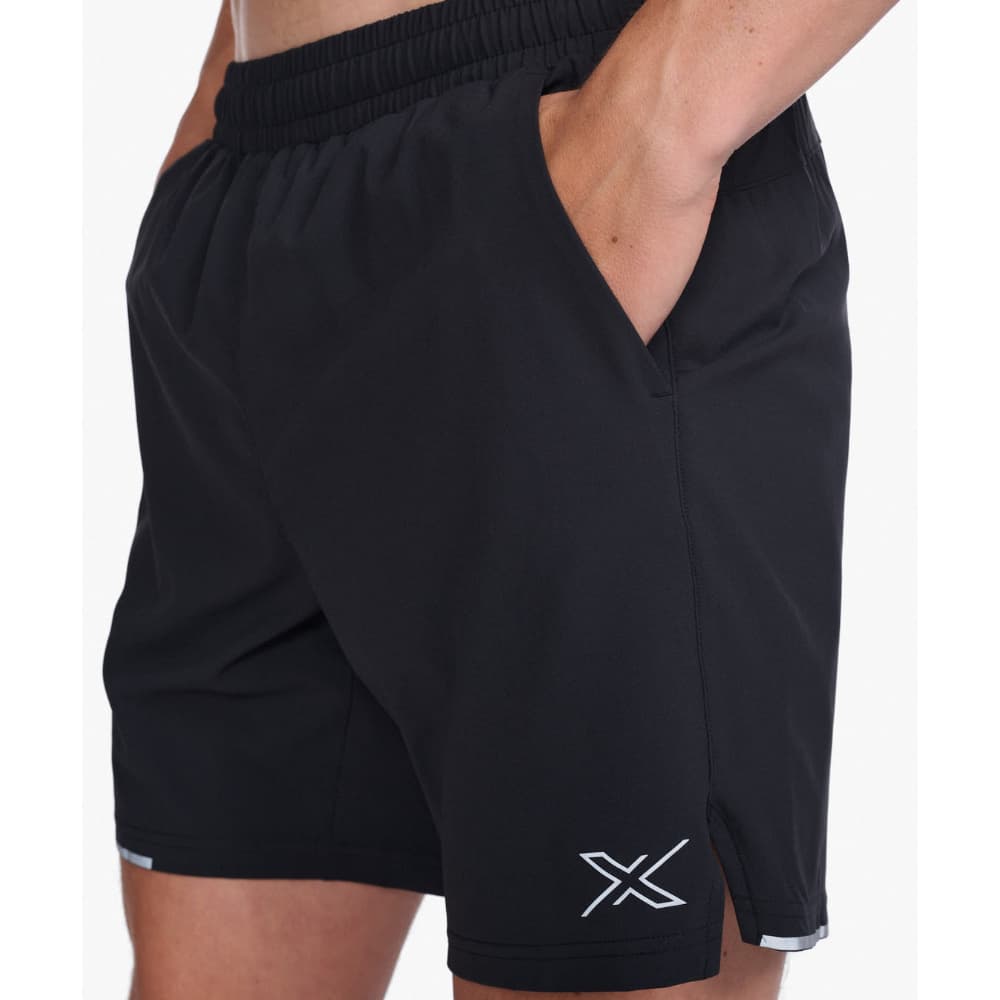 Aero 7 Inch Shorts Black/Silver Reflective, view: 4