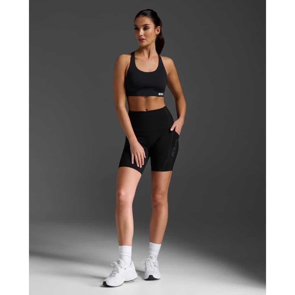 Form Stash Hi-Rise Compression 6 Inch Shorts Black/Black1, view: 2