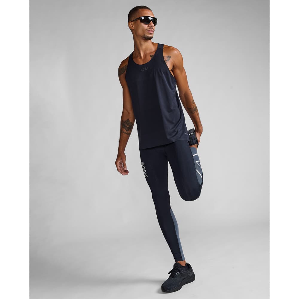 Light Speed React Compression Tights Black/White Reflective, view: 2
