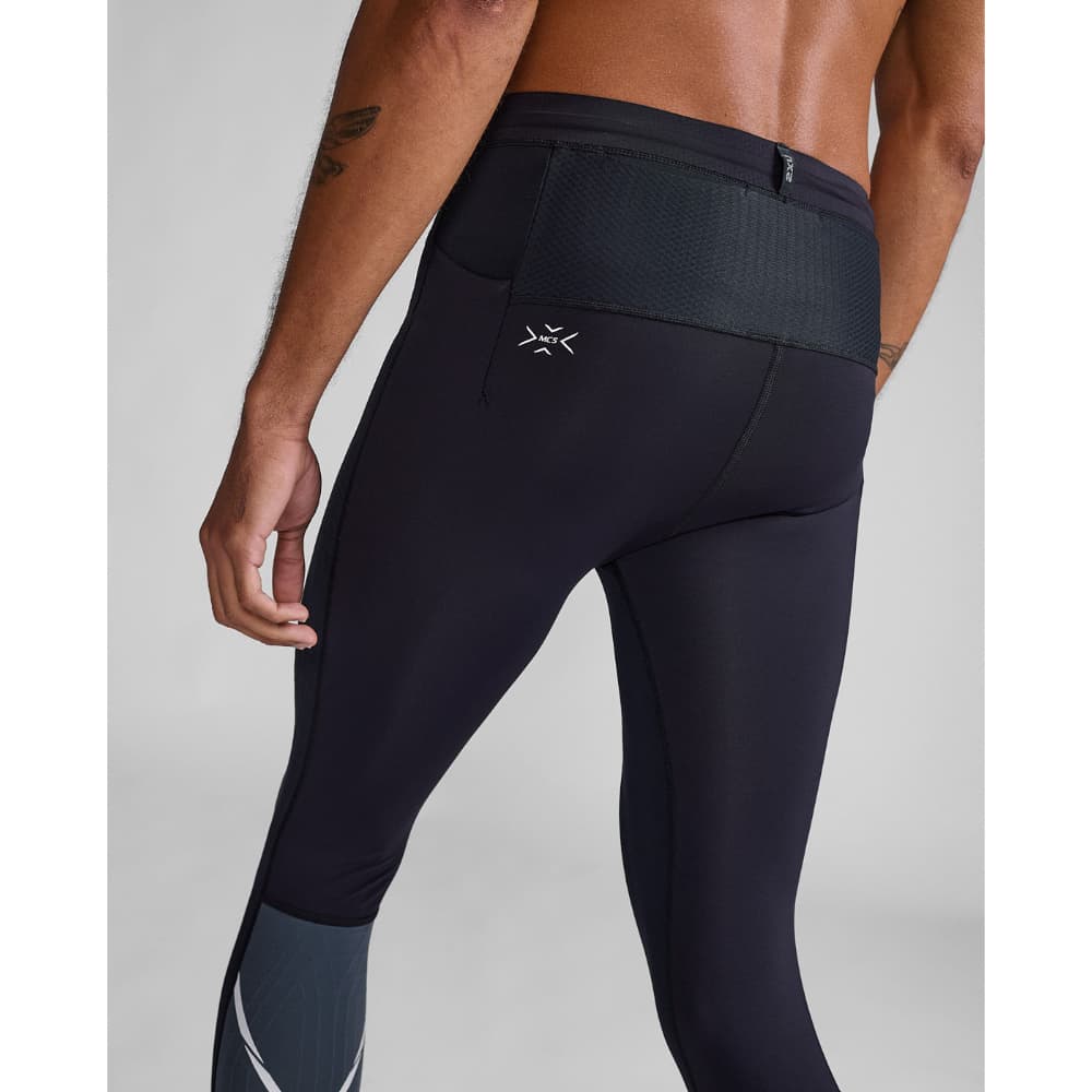 Light Speed React Compression Tights Black/White Reflective, view: 4