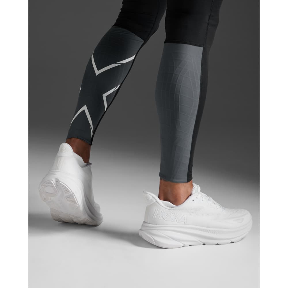 Light Speed React Compression Tights Black/White Reflective, view: 5
