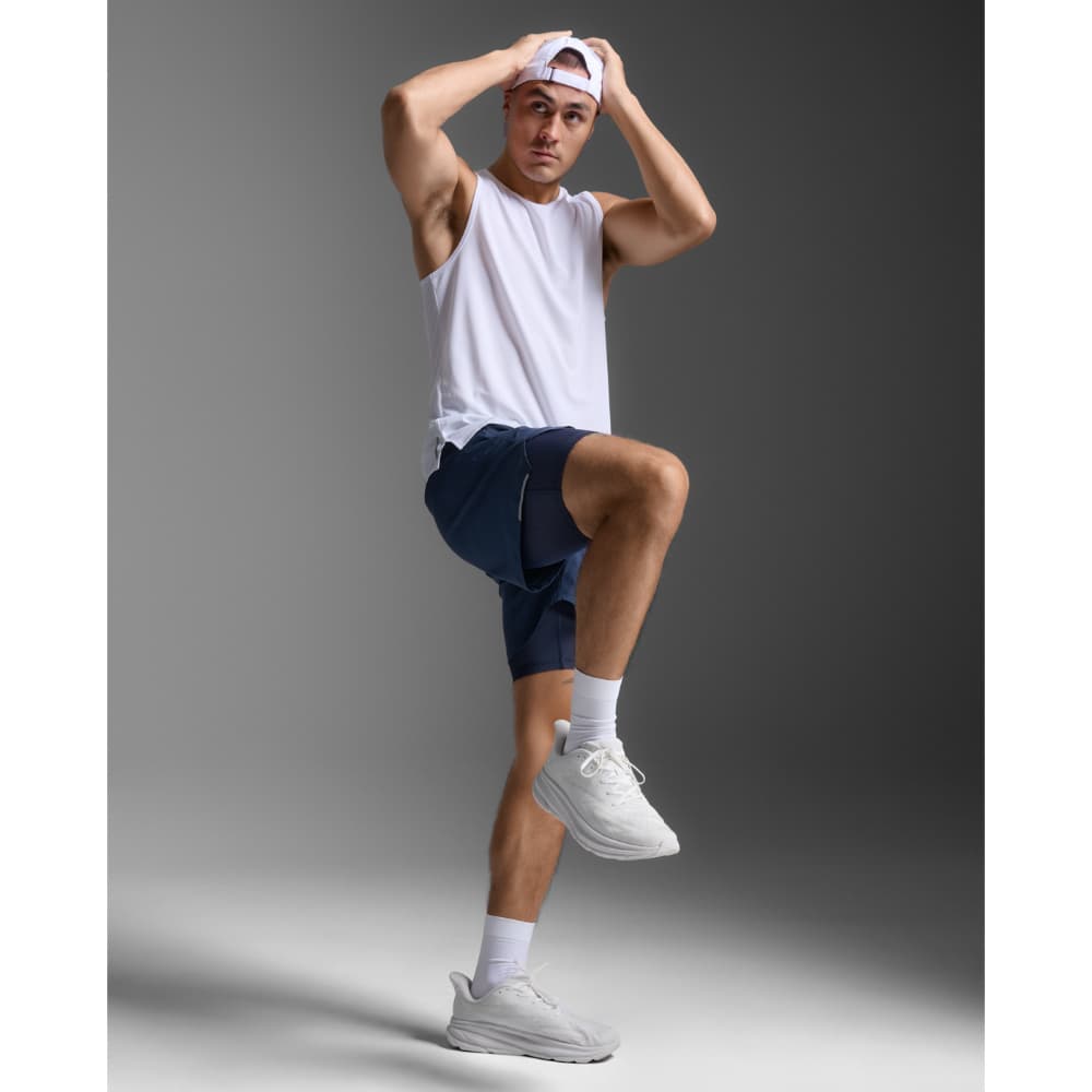 Aero Mesh 2-In-1 5 Inch Shorts Midnight/Silver Reflective, view: 2