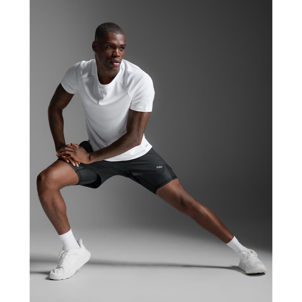 Aero Mesh 2-In-1 5 Inch Shorts Black/Silver Reflective, view: 2