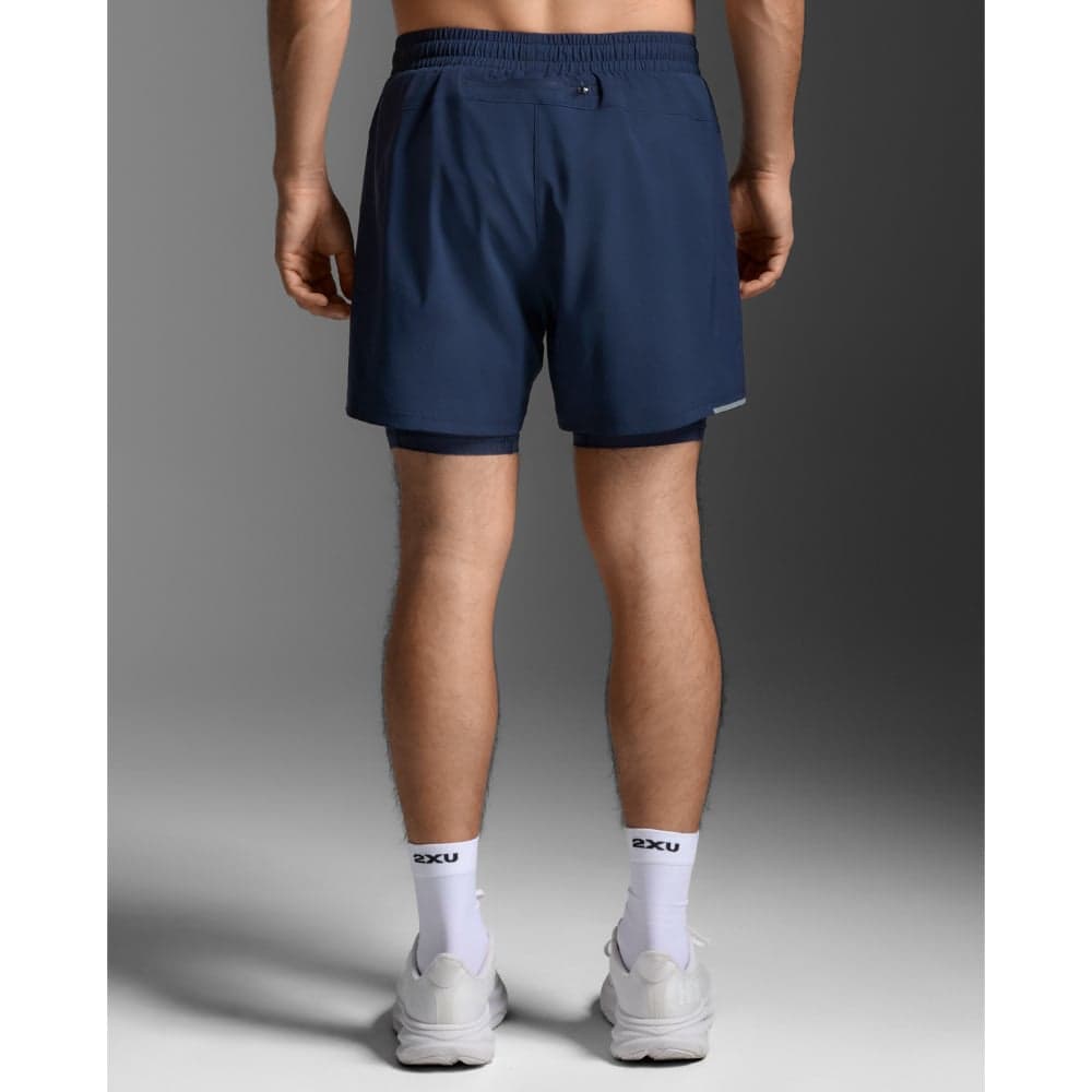 Aero Mesh 2-In-1 5 Inch Shorts Midnight/Silver Reflective, view: 1