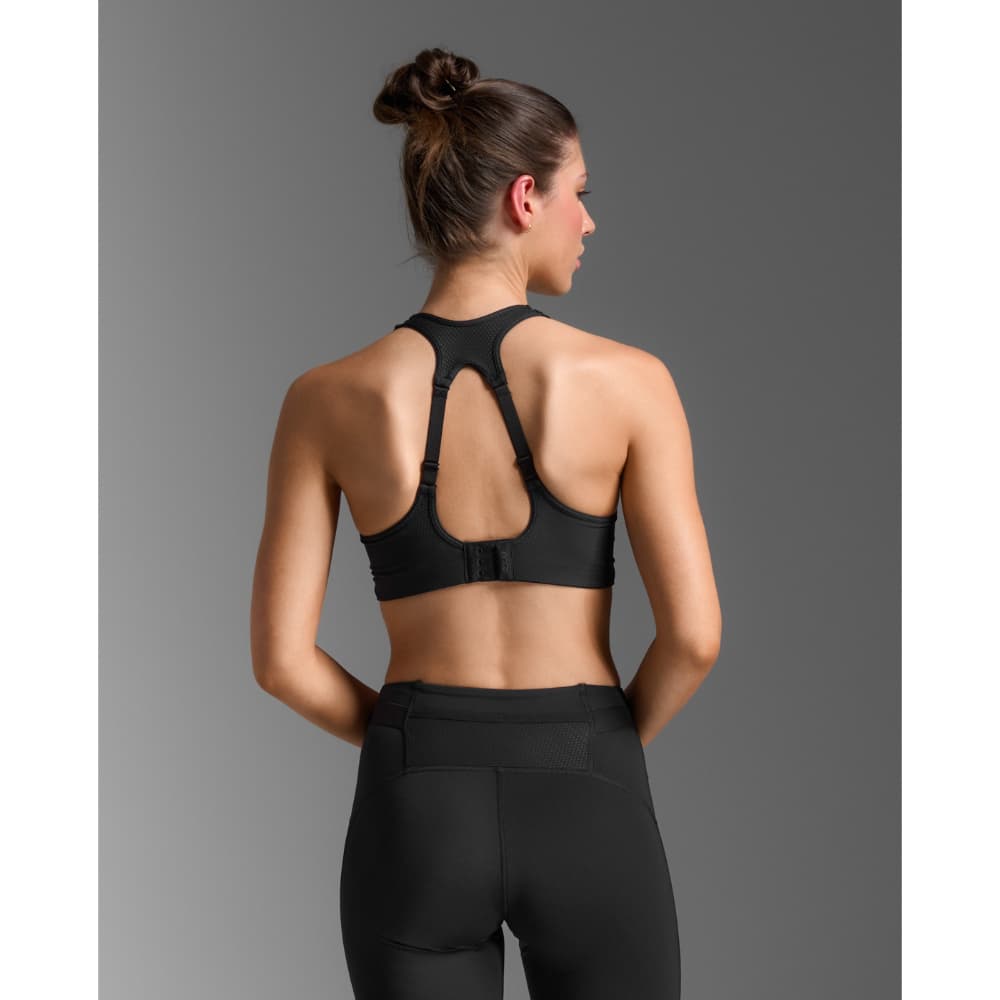 Aero Mesh Medium Impact Bra Black/Silver Reflective, view: 1