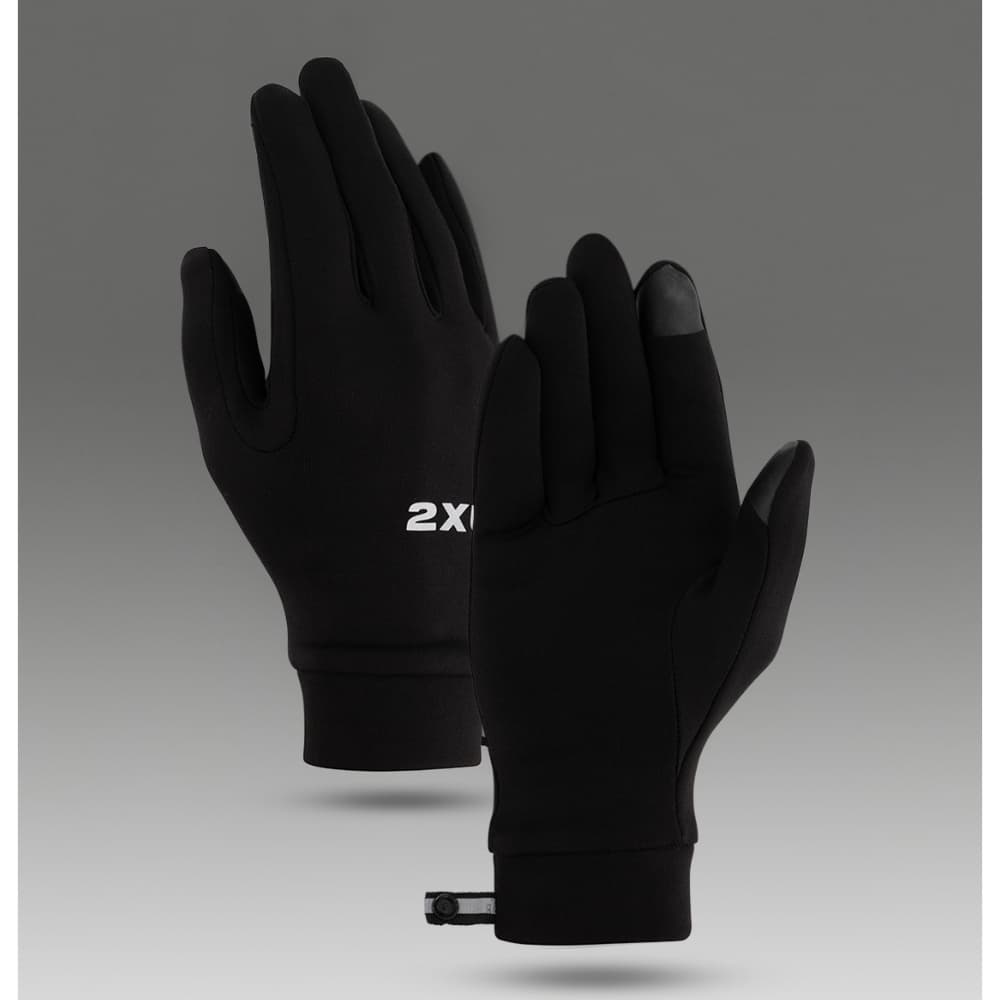 Run Glove Black/Silver Reflective, view: 0
