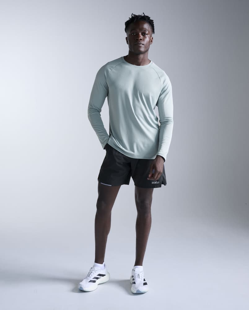 Aero Mesh Long Sleeve Smoke Blue/Black Reflective, view: 2