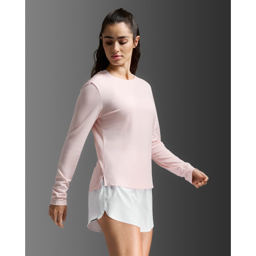 Aero Mesh Long Sleeve Pink Frost/Pink Frost Reflective, view: 1