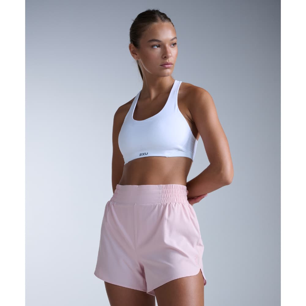 Aero Hi-Rise 4 Inch Shorts Pink Frost/Pink Frost Reflective, view: 2