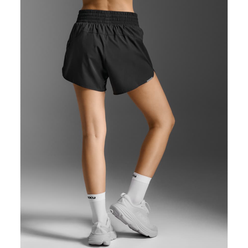 Aero Hi-Rise 4 Inch Shorts Black/Silver Reflective, view: 1