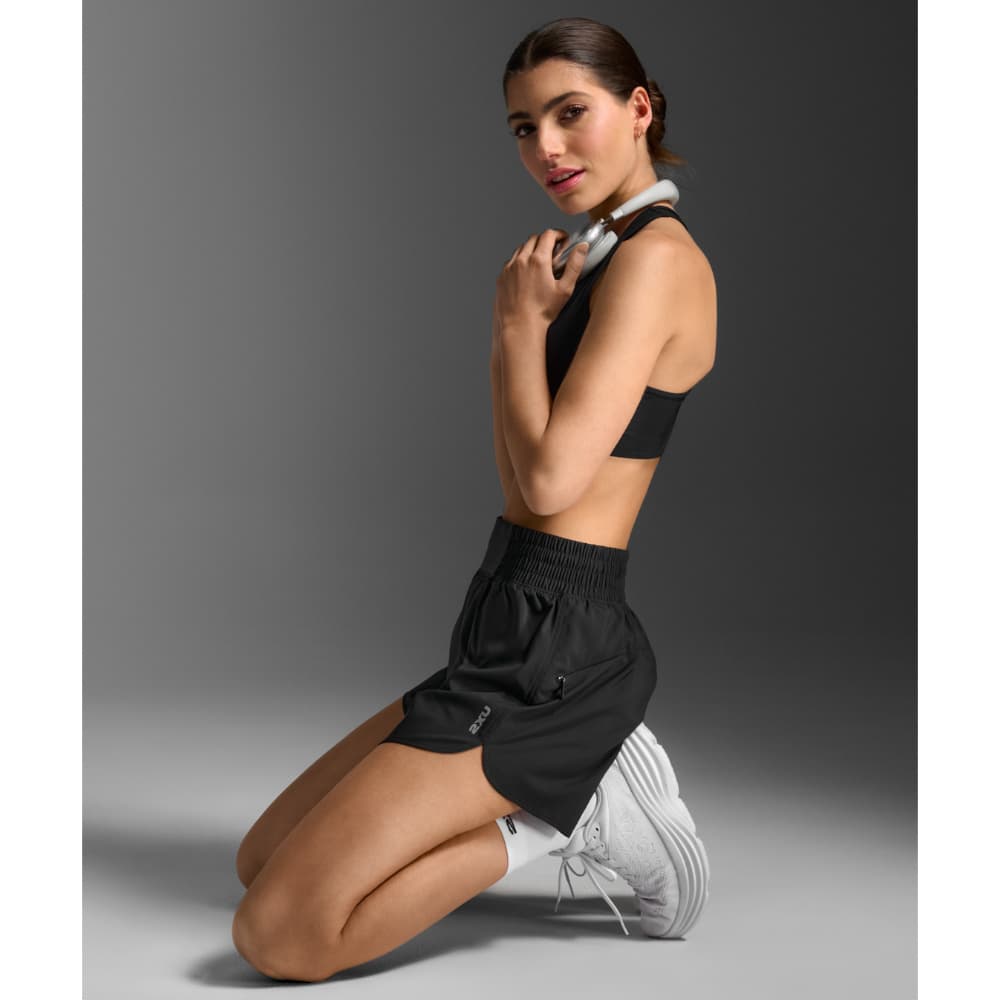 Aero Hi-Rise 4 Inch Shorts Black/Silver Reflective, view: 4