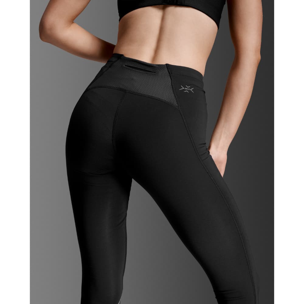 Light Speed React Hi-Rise Compression Tights Black/ Black Reflective, view: 3