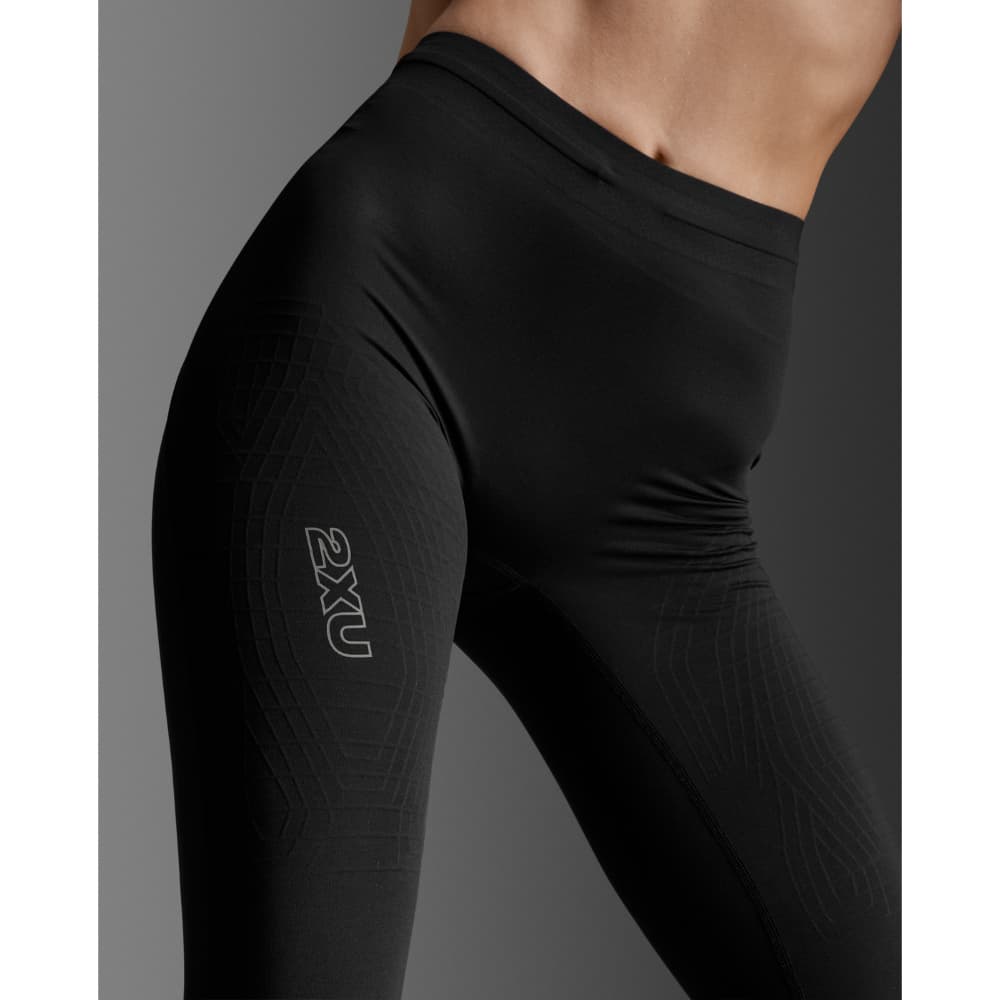 Light Speed React Hi-Rise Compression Tights Black/ Black Reflective, view: 4