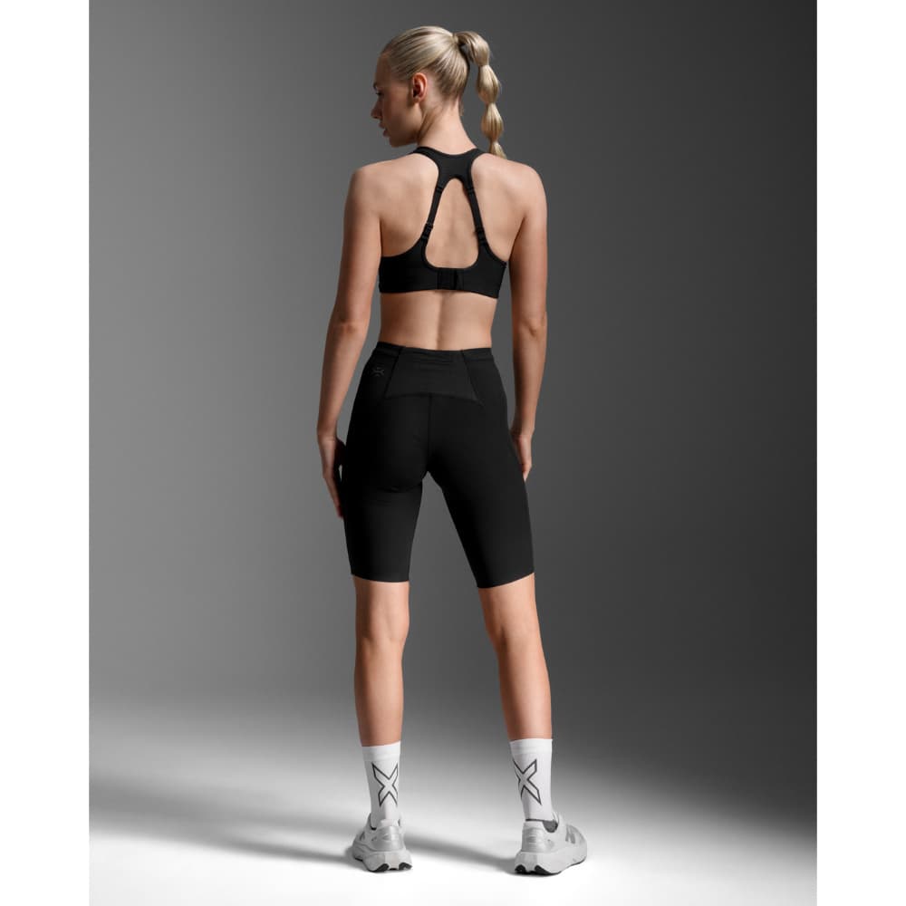 Light Speed React Hi-Rise Compression Shorts Black/ Black Reflective, view: 4