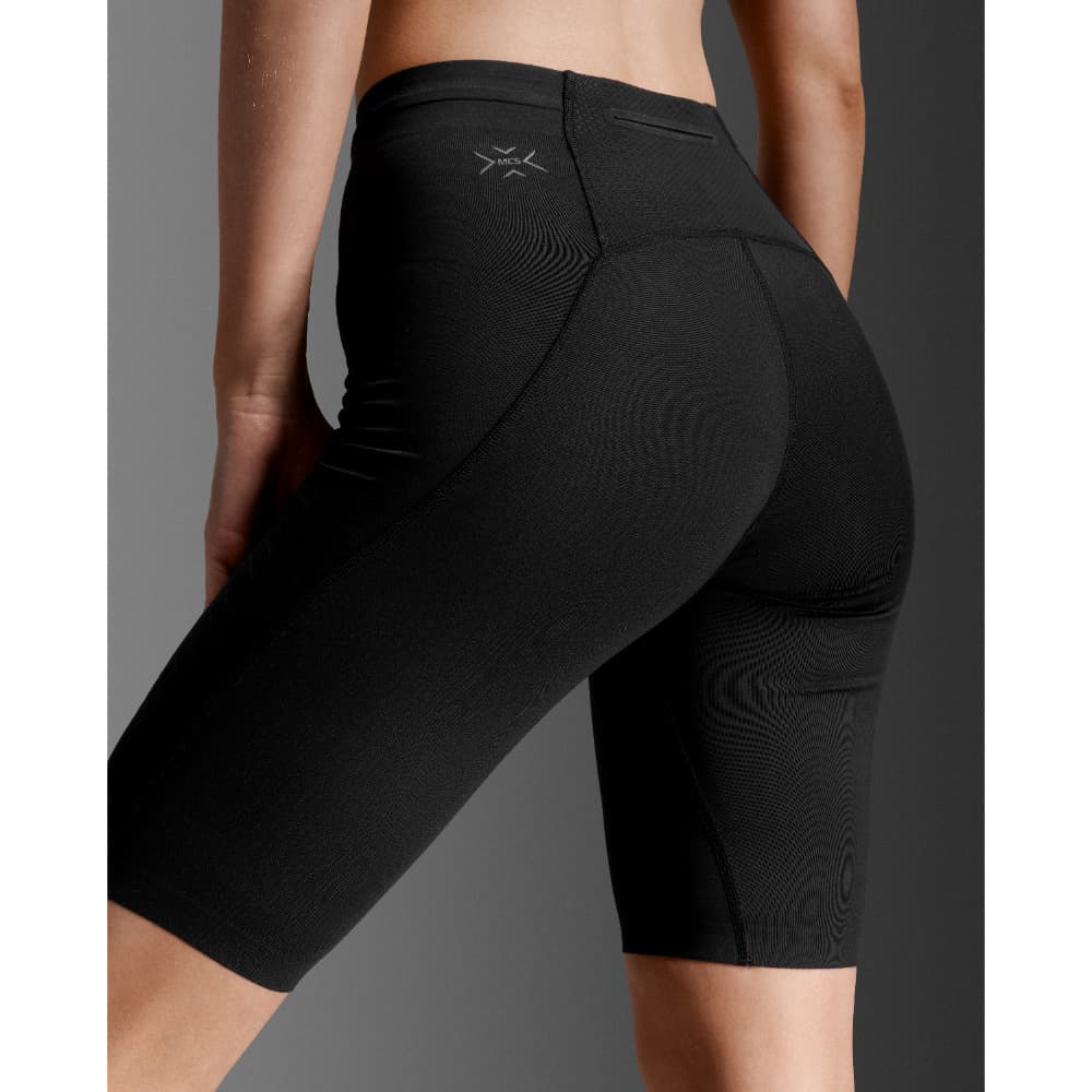 Light Speed React Hi-Rise Compression Shorts Black/ Black Reflective, view: 1