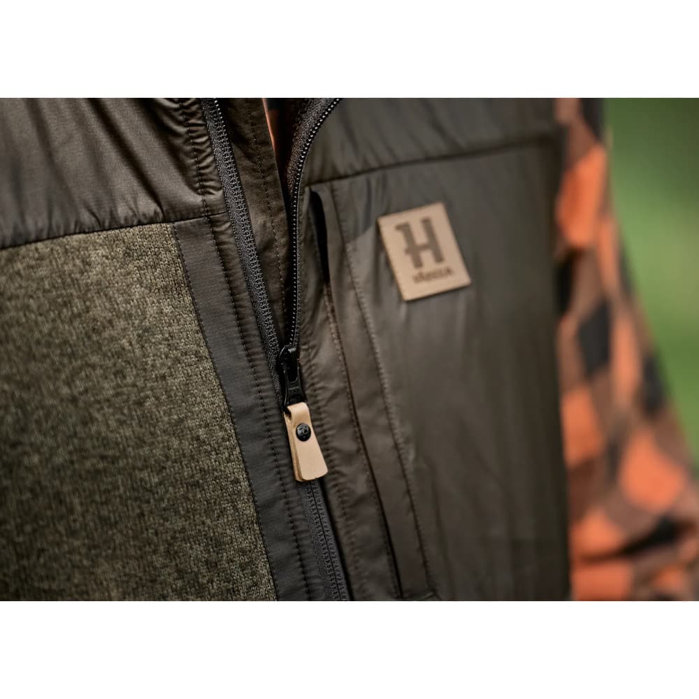 Herre Härkila Kalix Fleecevest Willow Green/Shadow Brown, view: 2