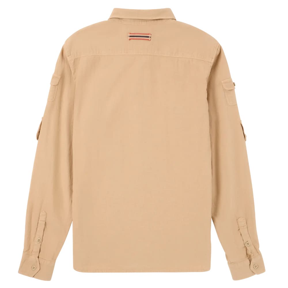Traveller's Linen Shirt Mens Khaki, view: 1