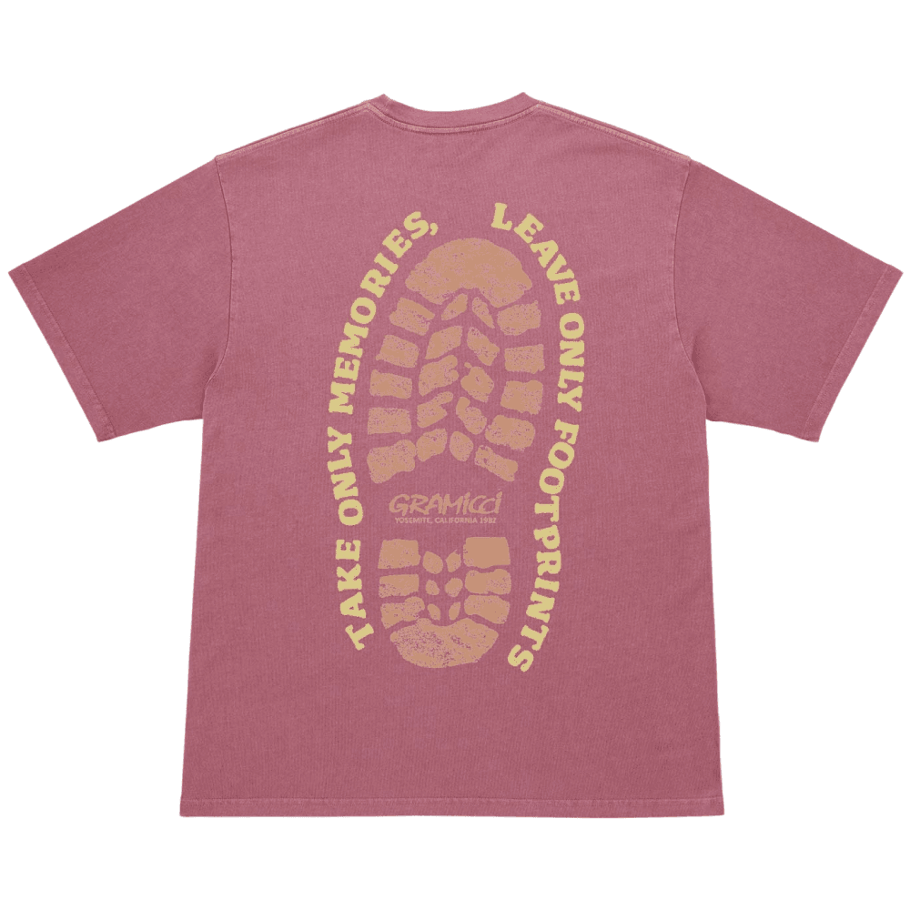Footprints Tee Pigment Dyed Red Pigment, view: 0
