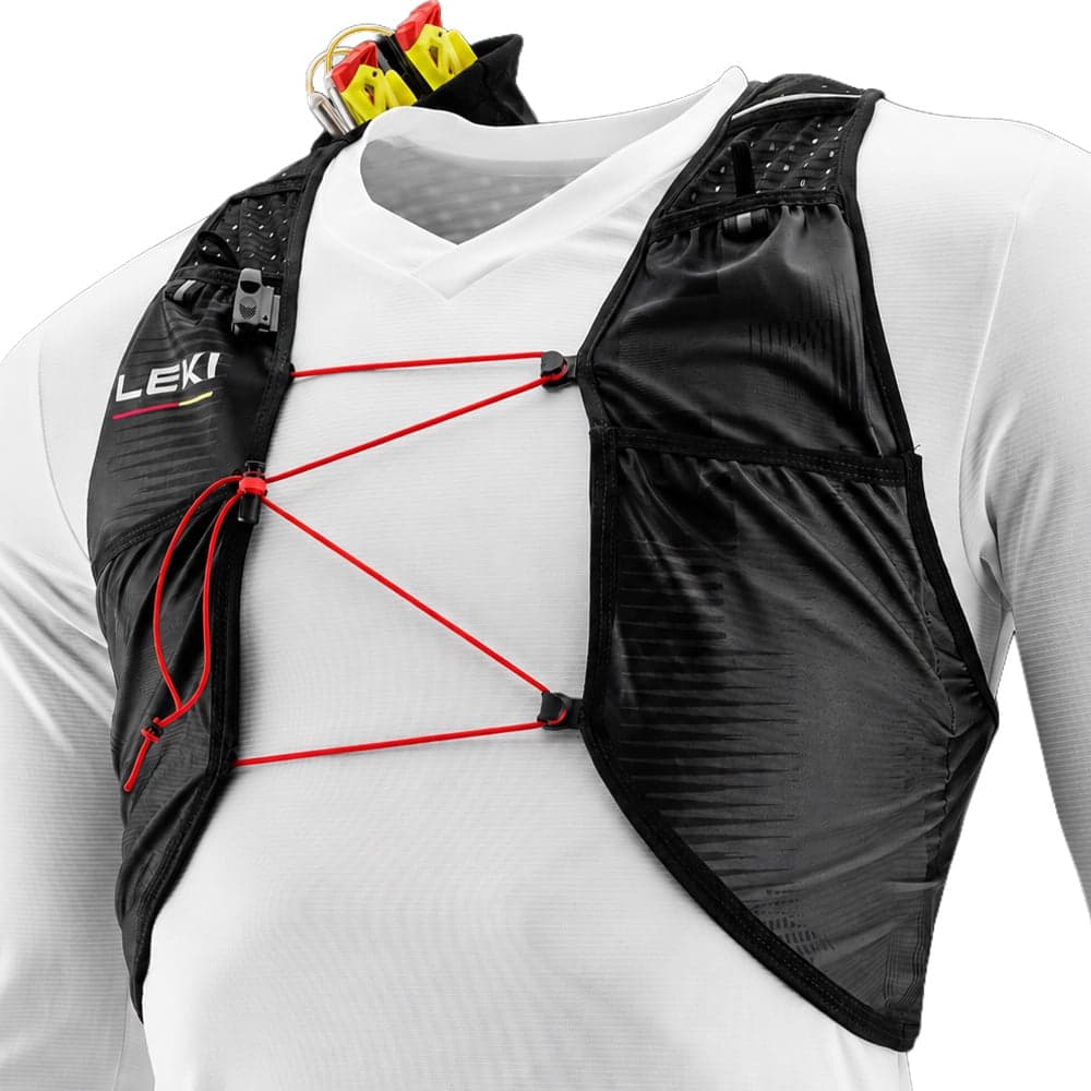 Trail Running Quiver Vest Black Bright Red Shuttle Grey, view: 0