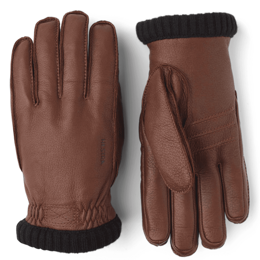 Deerskin Primaloft Rib Gloves Chocolate, view: 0