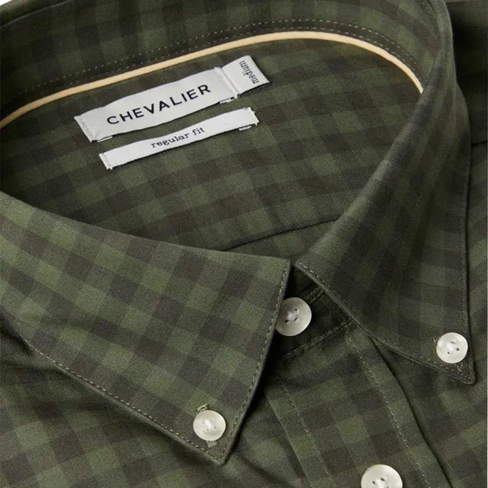 Betley Regular Fit Shirt Men Glade Green Checked, view: 2