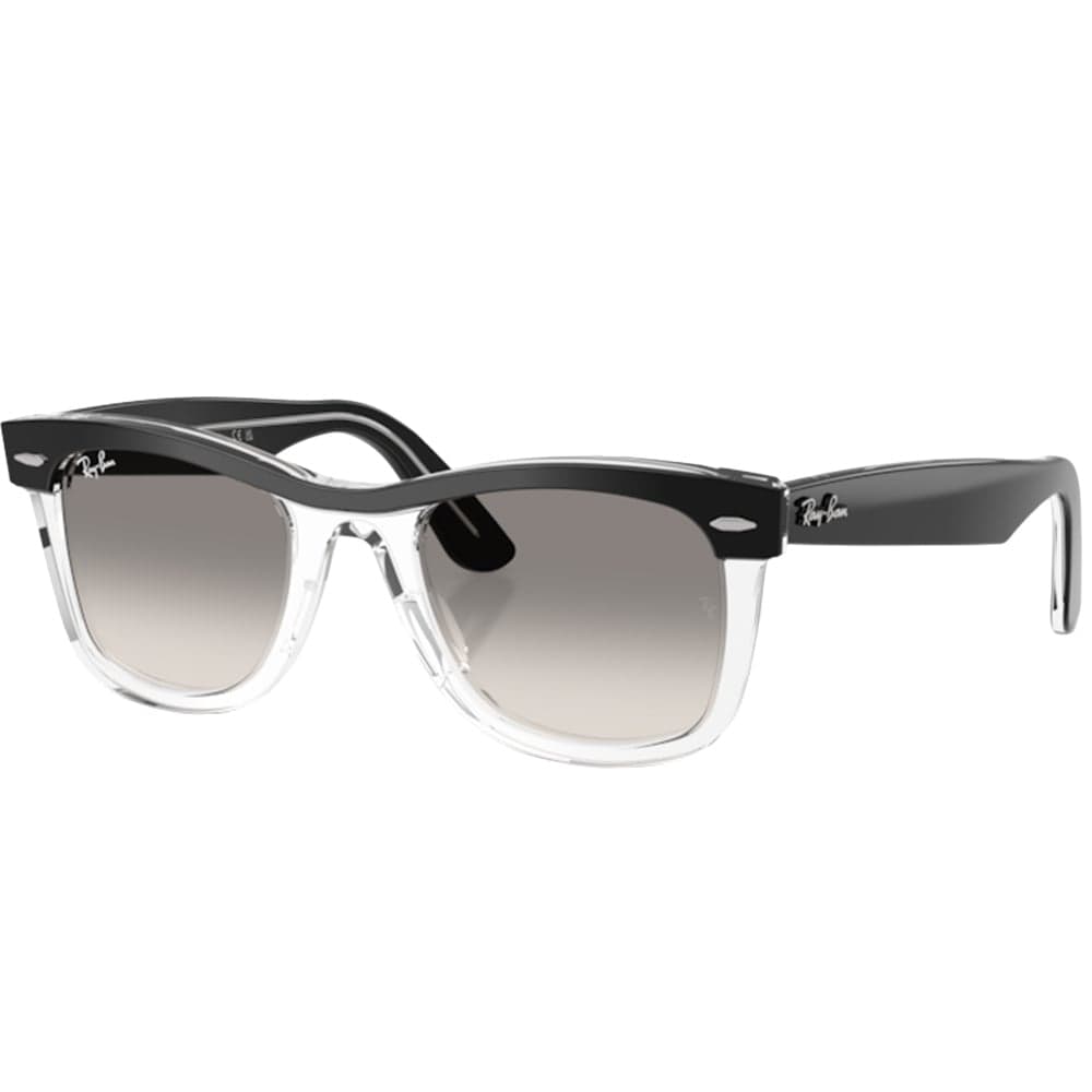 Wayfarer Black On Transparent Clear Gradient Grey, view: 0
