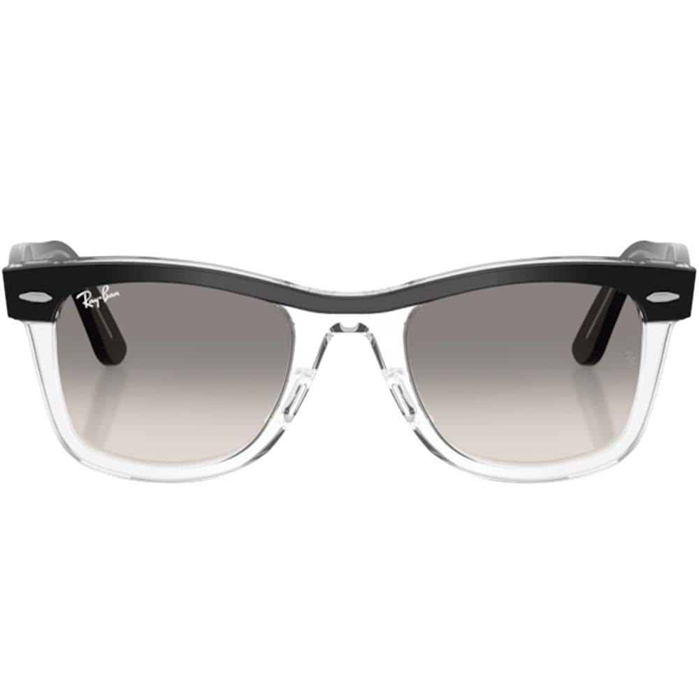 Wayfarer Black On Transparent Clear Gradient Grey, view: 1