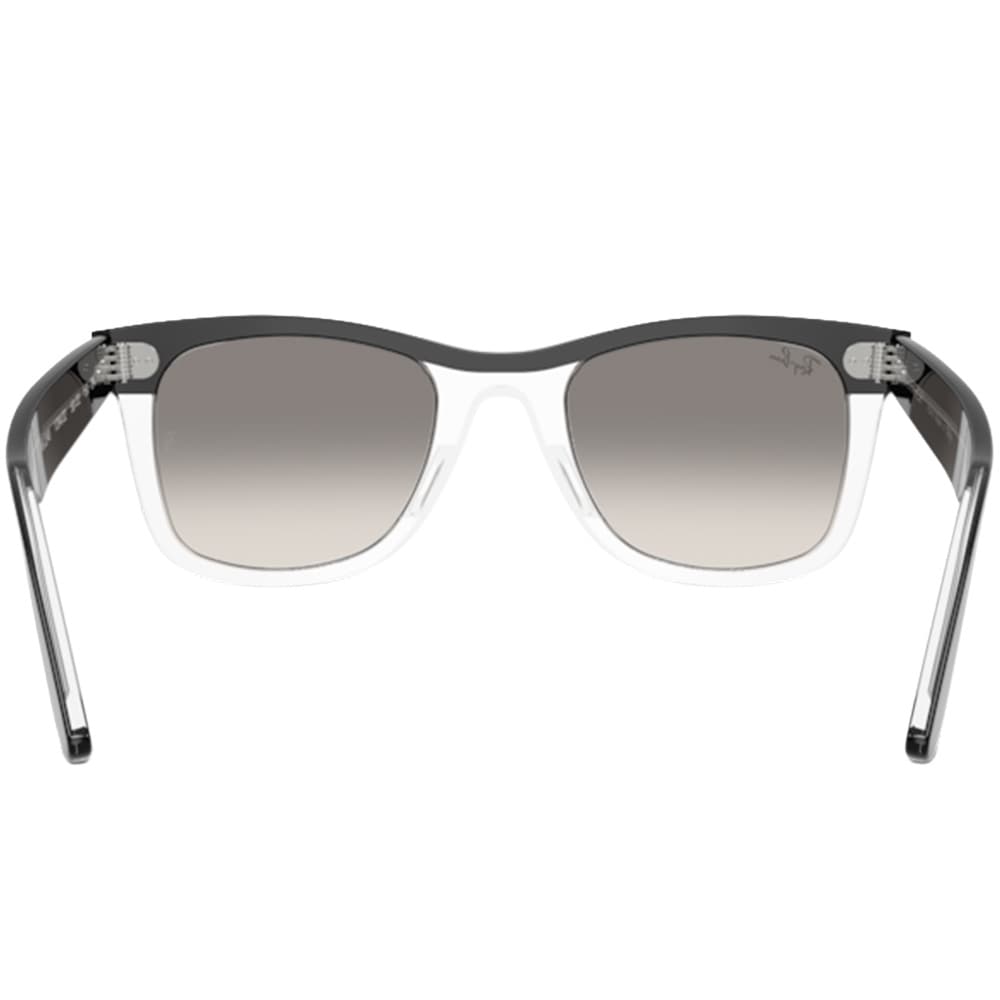 Wayfarer Black On Transparent Clear Gradient Grey, view: 3