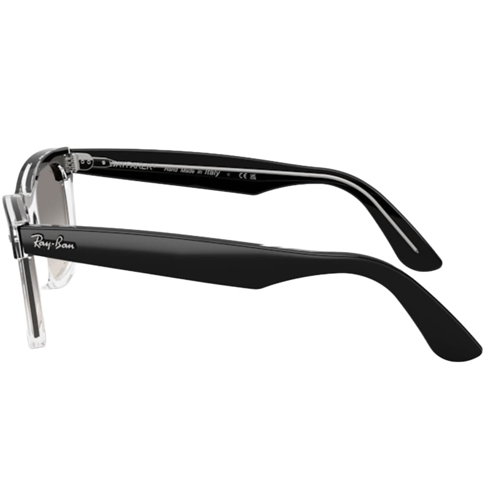 Wayfarer Black On Transparent Clear Gradient Grey, view: 2