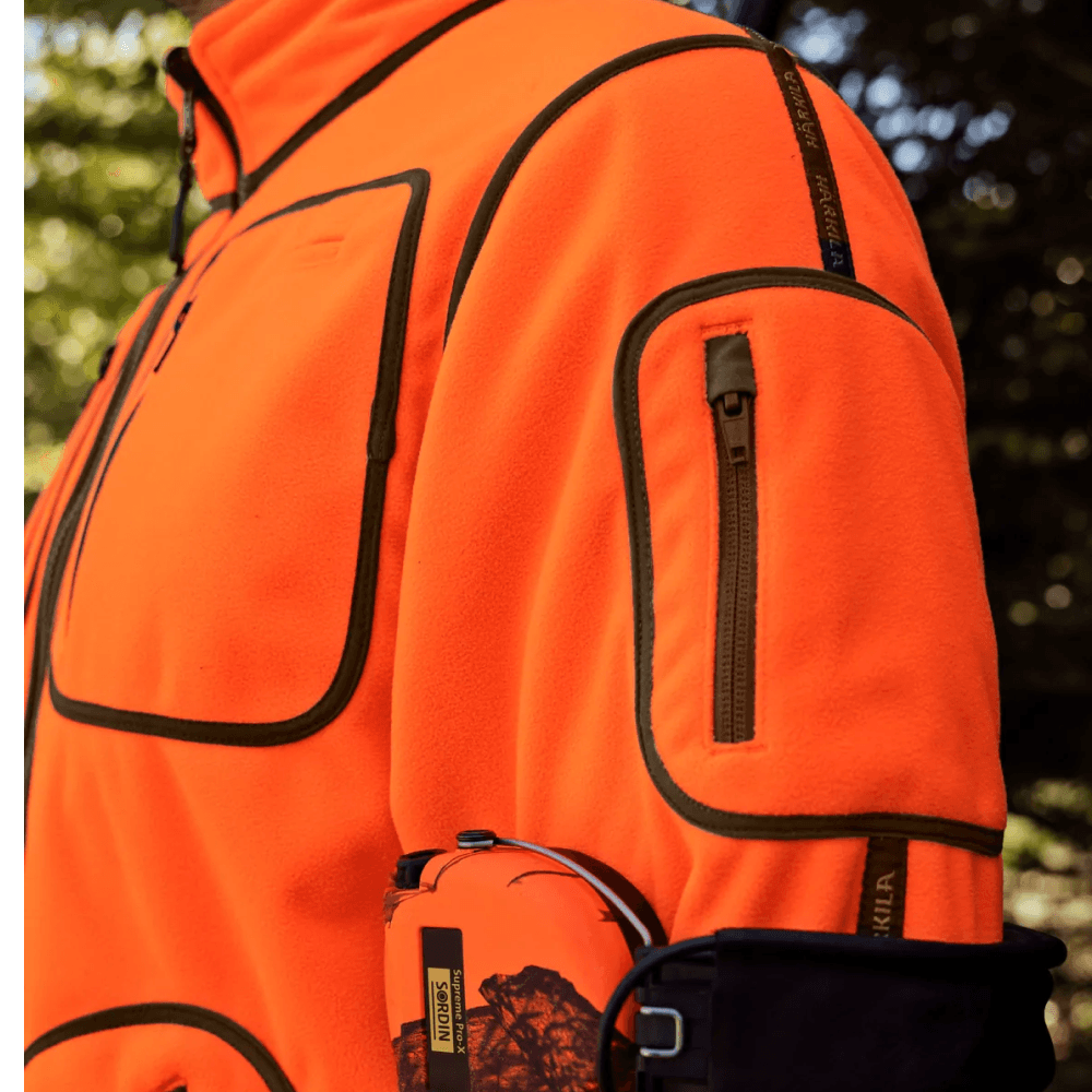 Kamko Blaze Rev. Fleecejakke Orange Blaze/Willow Green, view: 4