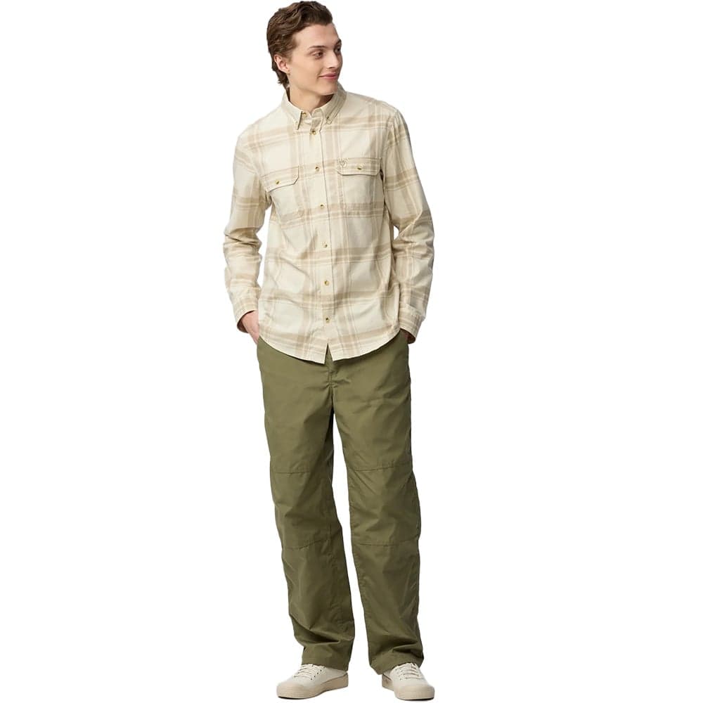 Övik Lite Flannel Shirt M Chalk White-Fossil, view: 2