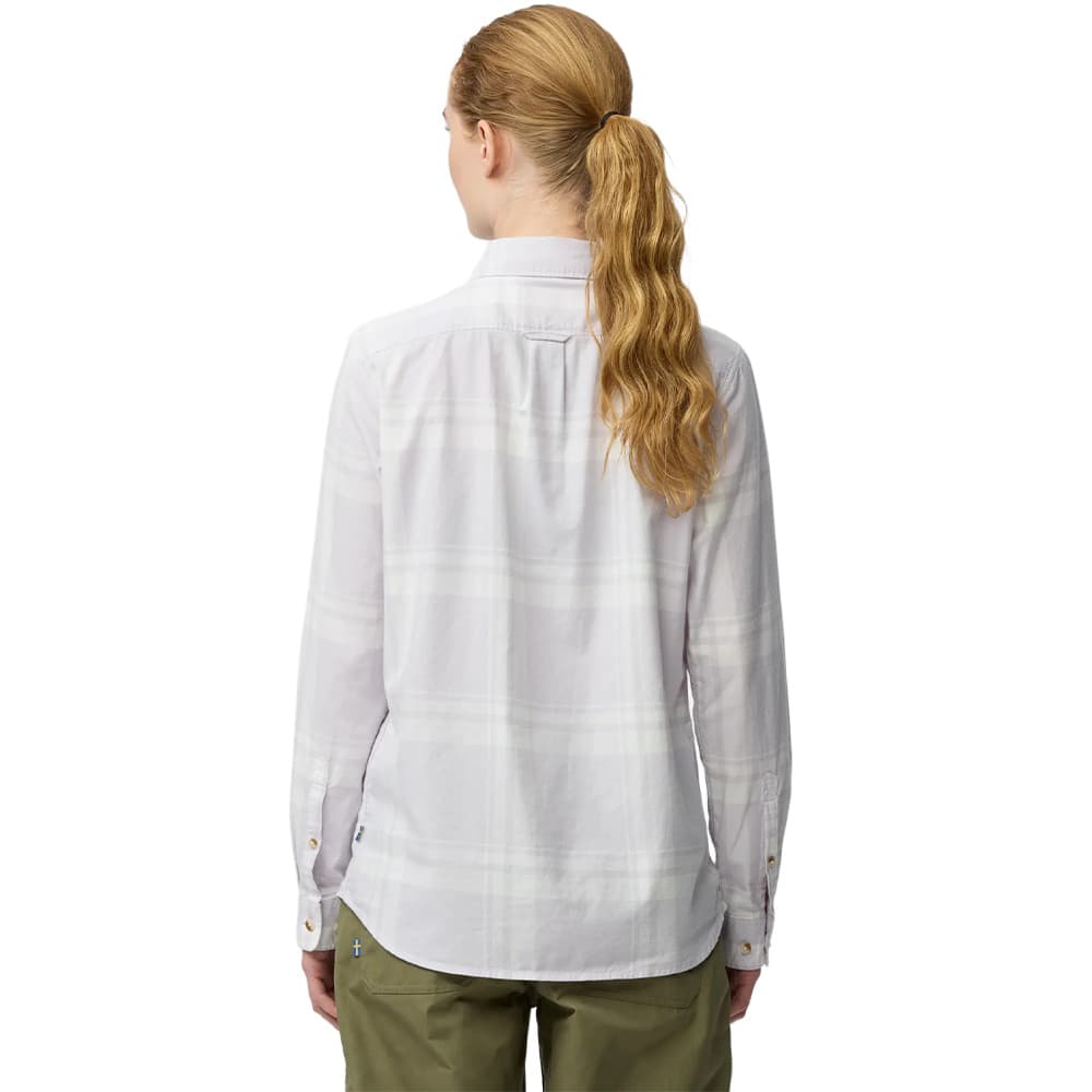 Övik Lite Flannel Shirt W Lavender Mist-Eggshell, view: 4