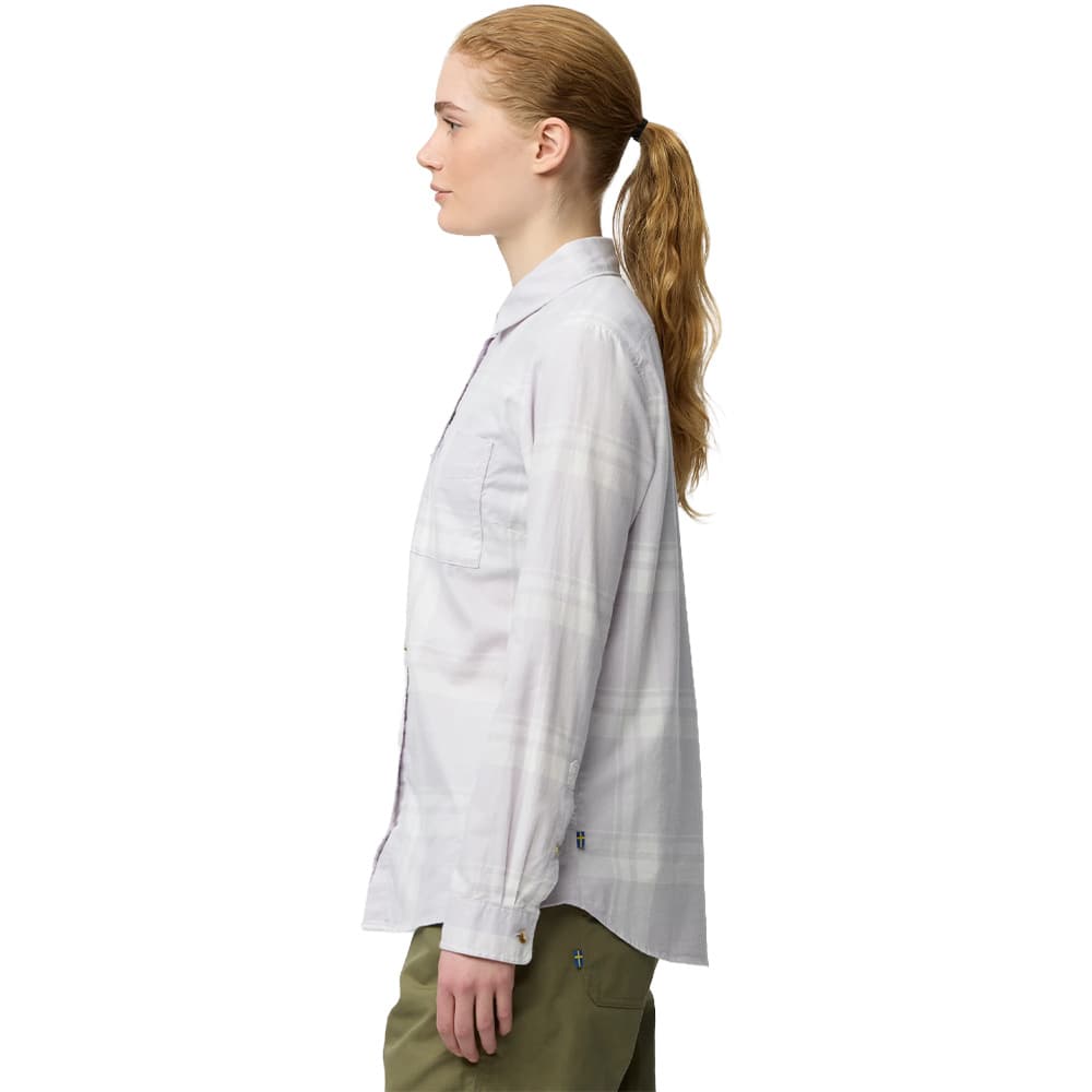 Övik Lite Flannel Shirt W Lavender Mist-Eggshell, view: 3