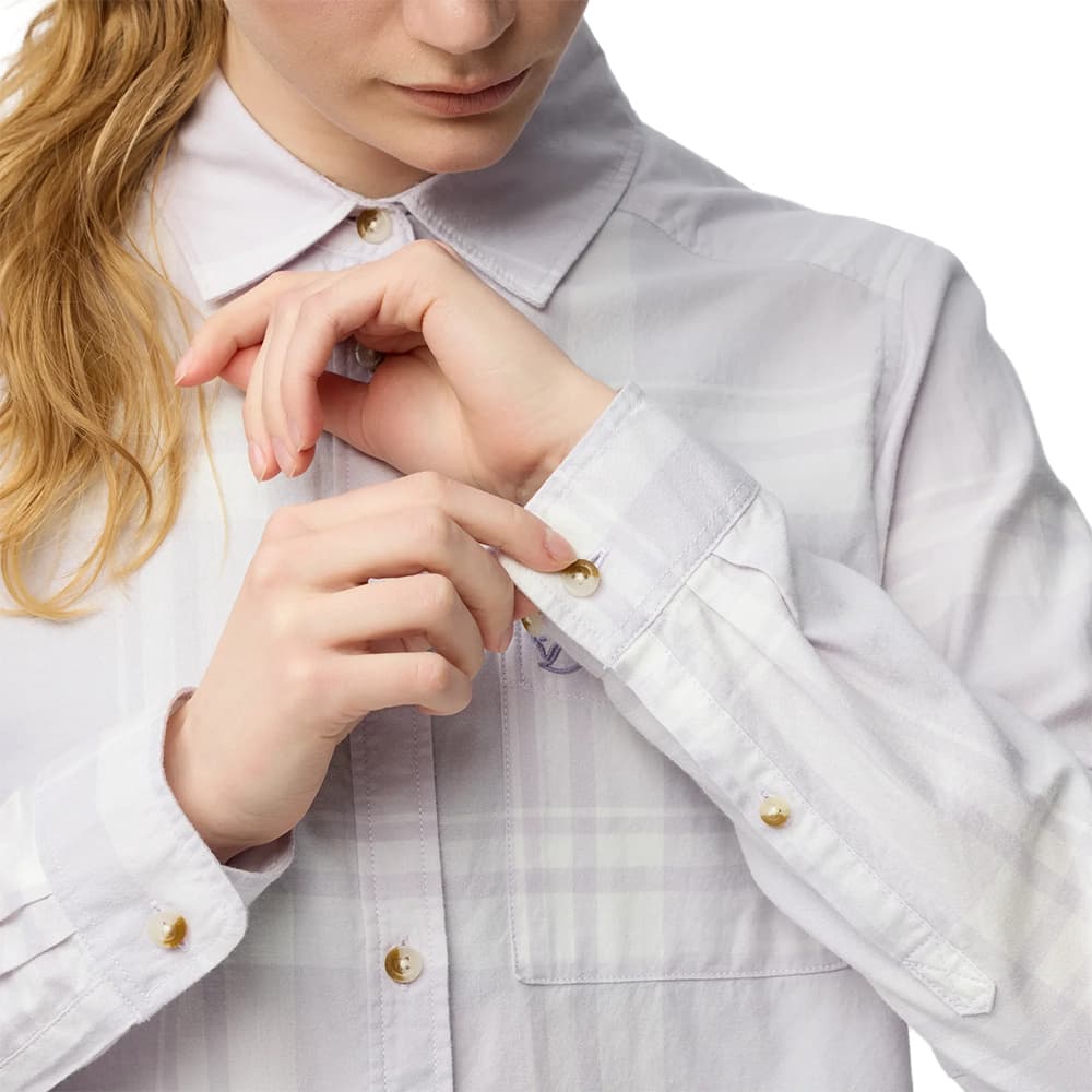 Övik Lite Flannel Shirt W Lavender Mist-Eggshell, view: 5