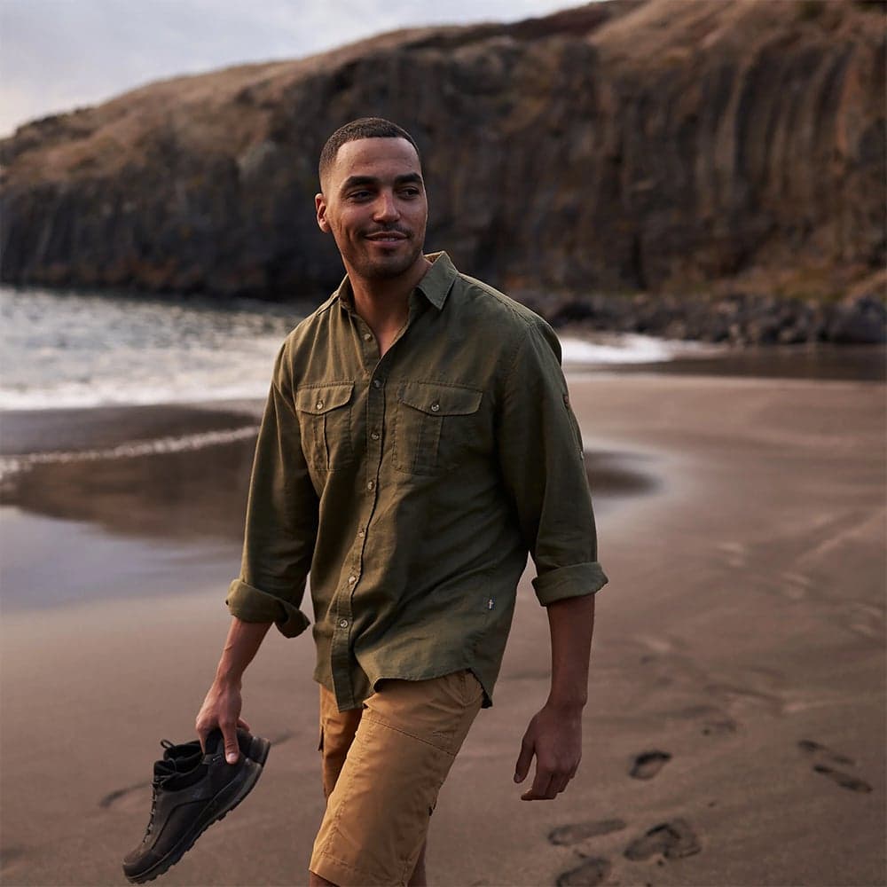 Övik Travel Shirt Ls M Green, view: 2