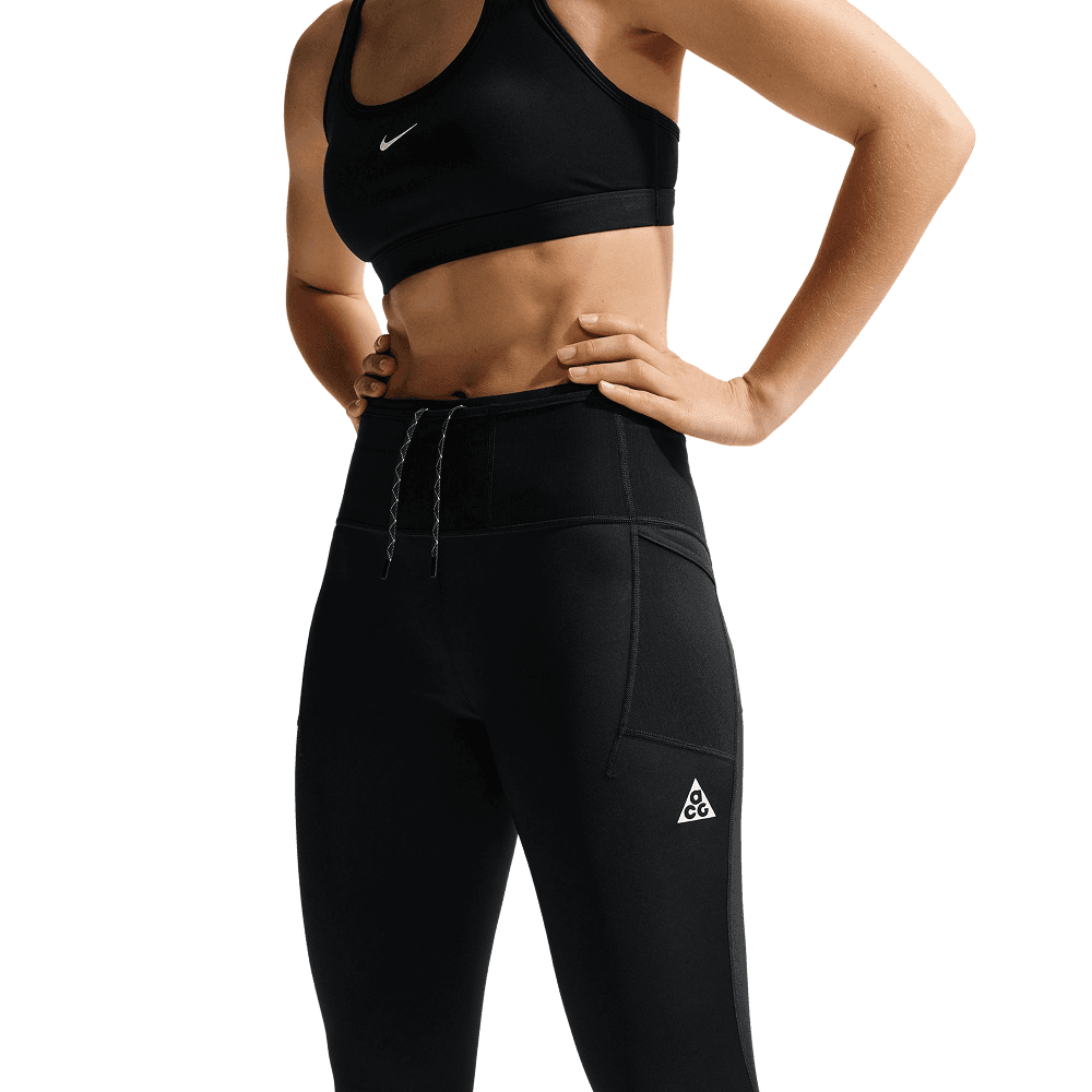 W's Acg Dri-Fit High-Waisted 7/8 Trail Running Leggings Black/Summit White, view: 2
