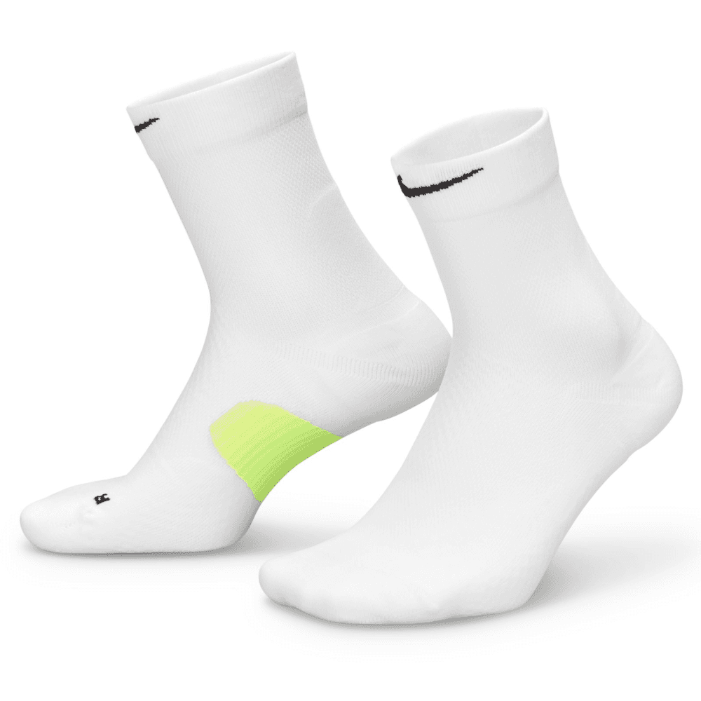 Run Midweight Running Micro-Crew Socks (1 Pair) White/Volt/Black, view: 0