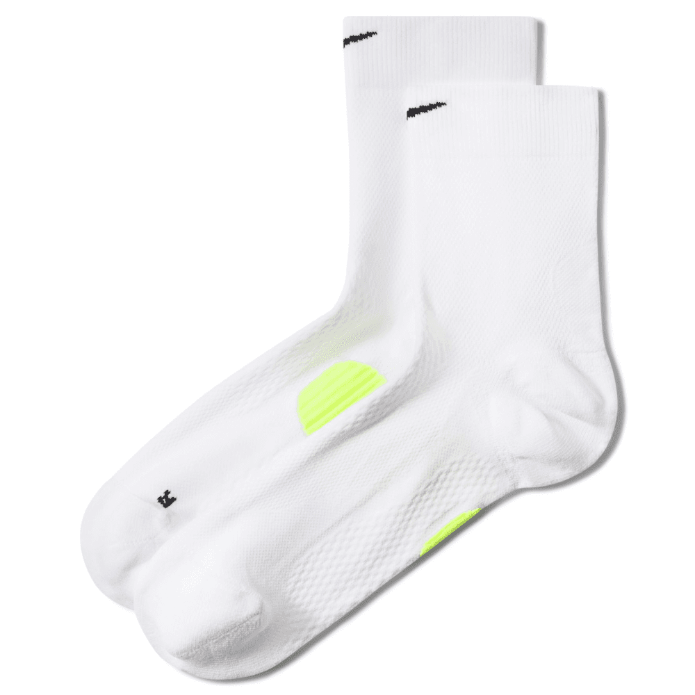 Run Midweight Running Micro-Crew Socks (1 Pair) White/Volt/Black, view: 1