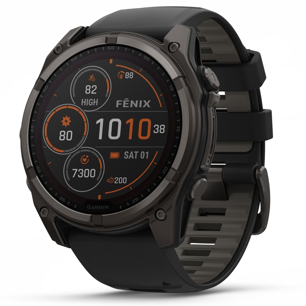 productImage: Fenix 8 SOLAR 51mm Sapphire Solar Carbon Gray DLC Titanium / Black