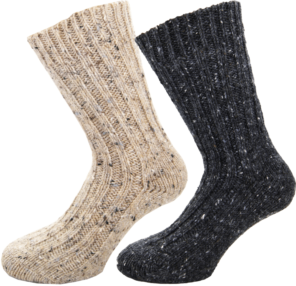 productImage: Dame Raggsokker 2-pack Beige/Antrasitt