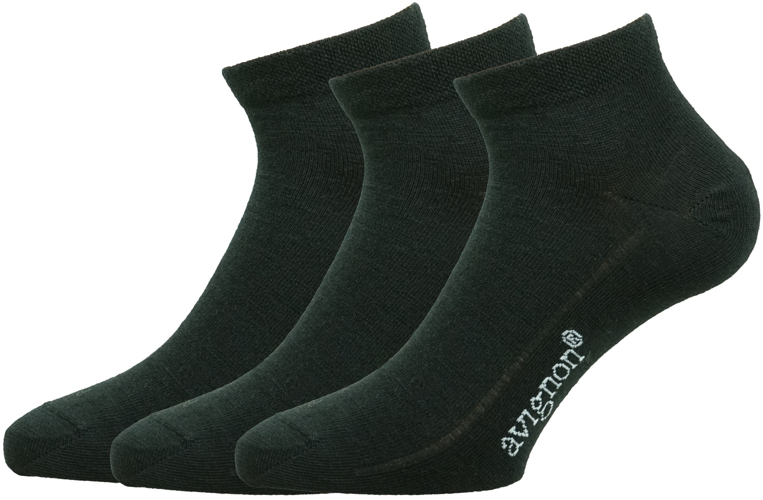 productImage: Merinosokker Sneaker Low 3‑pakning Svart